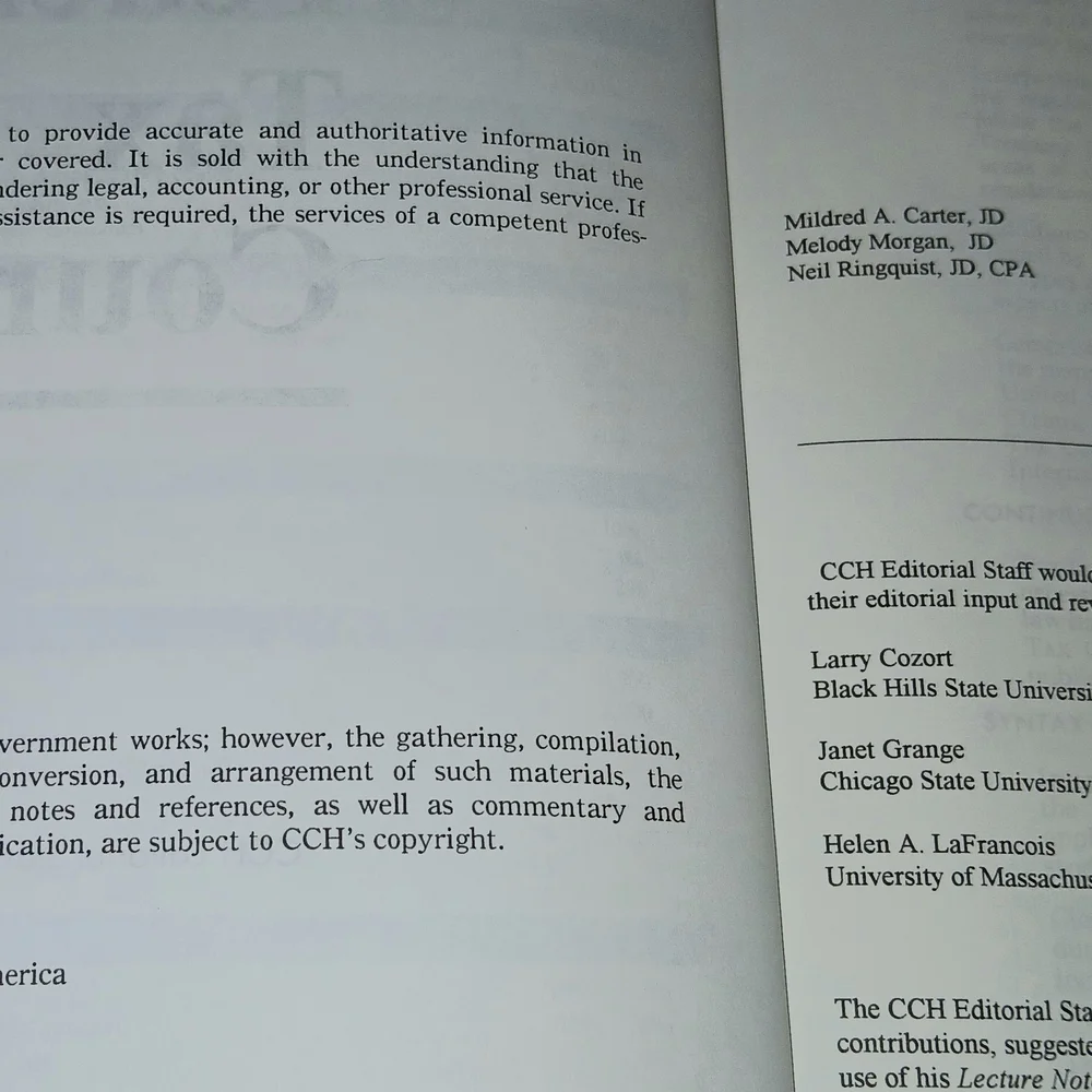 Federal Tax Course 2000. Collectable Book